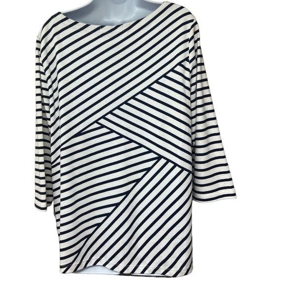 SzXL Abstract Stripe Karen Scott Top NWT - Picture 6 of 7